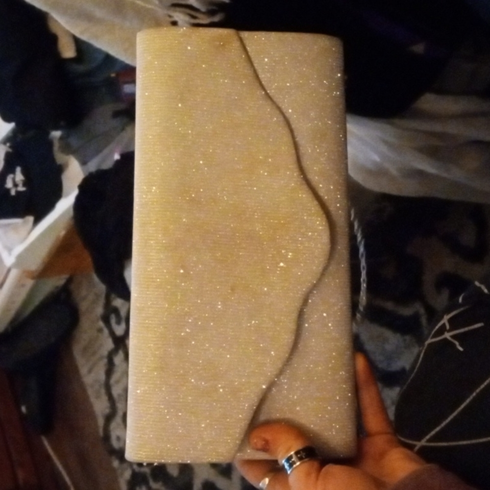 Glittery clutch purse